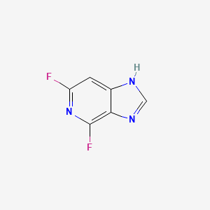 molecular formula C6H3F2N3 B3054407 4,6-difluoro-1H-imidazo[4,5-c]pyridine CAS No. 60186-30-3