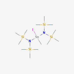 molecular formula C13H39IN2Si4Sn B3054410 Stannanediamine, 1-iodo-1-methyl-N,N,N',N'-tetrakis(trimethylsilyl)- CAS No. 60228-61-7