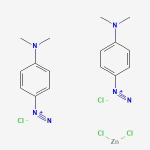 molecular formula C16H20Cl4N6Zn B3054411 dichlorozinc;4-(dimethylamino)benzenediazonium;dichloride CAS No. 6023-44-5