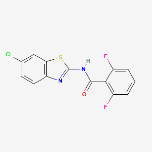 molecular formula C14H7ClF2N2OS B3054412 N-(6-chlorobenzo[d]thiazol-2-yl)-2,6-difluorobenzamide CAS No. 60230-31-1