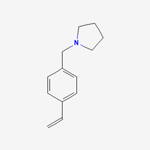 molecular formula C13H17N B3054451 1-[(4-Ethenylphenyl)methyl]-pyrrolidine CAS No. 60472-54-0