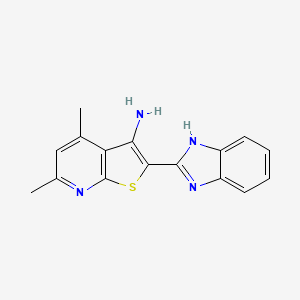 2-(1H-benzimidazol-2-yl)-4,6-dimethylthieno[2,3-b]pyridin-3-amine