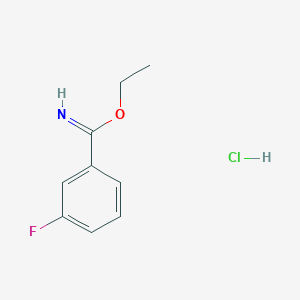 Benzenecarboximidic acid, 3-fluoro-, ethyl ester, hydrochloride