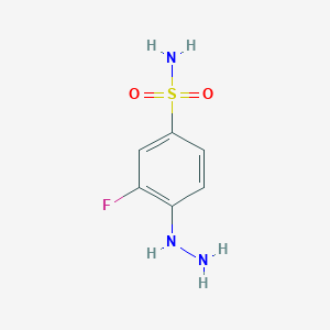 3-Fluoro-4-hydrazino-benzenesulfonamide