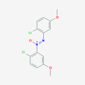 molecular formula C14H12Cl2N2O3 B3054487 Diazene, bis(2-chloro-5-methoxyphenyl)-, 1-oxide CAS No. 60696-77-7