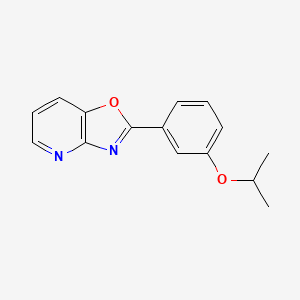 molecular formula C15H14N2O2 B3054497 2-(3-Isopropoxyphenyl)oxazolo[4,5-b]pyridine CAS No. 60772-57-8