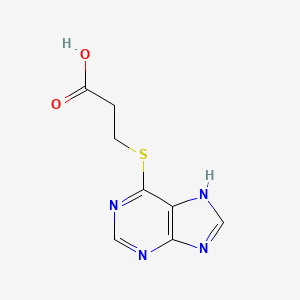 molecular formula C8H8N4O2S B3054505 3-(9H-purin-6-ylsulfanyl)propanoic acid CAS No. 608-10-6