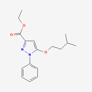 molecular formula C17H22N2O3 B3054518 Ethyl 5-(3-methylbutoxy)-1-phenyl-1H-pyrazole-3-carboxylate CAS No. 60872-13-1