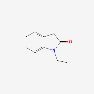 molecular formula C10H11NO B3054539 1-ethyl-2,3-dihydro-1H-indol-2-one CAS No. 61-28-9