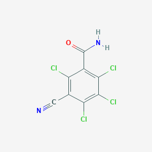 molecular formula C8H2Cl4N2O B3054547 2,3,4,6-Tetrachloro-5-cyanobenzamide CAS No. 61073-19-6