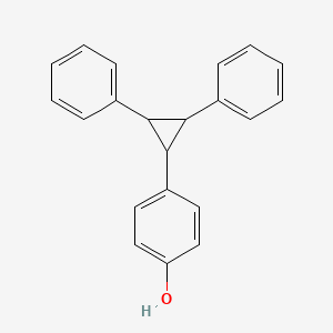 molecular formula C21H18O B3054549 4-(2,3-Diphenylcyclopropyl)phenol CAS No. 61078-42-0