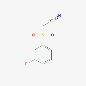 molecular formula C8H6FNO2S B3054552 2-(3-Fluorophenylsulfonyl)acetonitrile CAS No. 61081-29-6