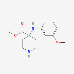 4-Piperidinecarboxylic acid, 4-[(3-methoxyphenyl)amino]-, methyl ester