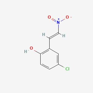 molecular formula C8H6ClNO3 B3054559 Phenol, 4-chloro-2-(2-nitroethenyl)- CAS No. 61131-68-8
