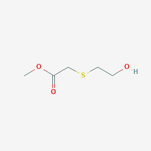 molecular formula C5H10O3S B3054563 methyl 2-[(2-hydroxyethyl)sulfanyl]acetate CAS No. 61146-95-0