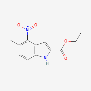 molecular formula C12H12N2O4 B3054564 ethyl 5-methyl-4-nitro-1H-indole-2-carboxylate CAS No. 61149-51-7