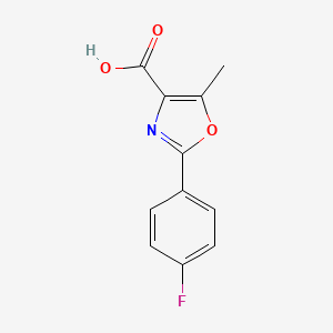 molecular formula C11H8FNO3 B3054566 2-(4-Fluorophenyl)-5-methyl-1,3-oxazole-4-carboxylic acid CAS No. 61152-03-2