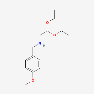 molecular formula C14H23NO3 B3054574 BENZENEMETHANAMINE,N-(2,2-DIETHOXYETHYL)-4-METHOXY- CAS No. 61190-12-3