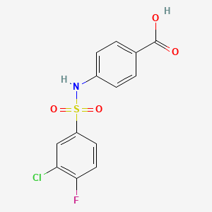 4-{[(3-Chloro-4-fluorophenyl)sulfonyl]amino}benzoic acid