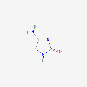molecular formula C3H5N3O B3054604 4-amino-2,5-dihydro-1H-imidazol-2-one CAS No. 61318-63-6