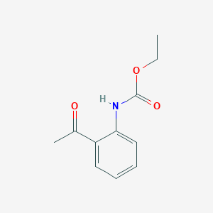 molecular formula C11H13NO3 B3054640 ETHYL N-(2-ACETYLPHENYL)CARBAMATE CAS No. 6140-13-2