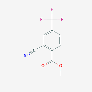 molecular formula C10H6F3NO2 B3054670 Methyl 2-cyano-4-(trifluoromethyl)benzoate CAS No. 61500-86-5