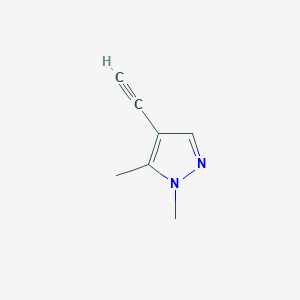 molecular formula C7H8N2 B3054671 4-Ethynyl-1,5-dimethyl-1H-pyrazole CAS No. 61514-54-3