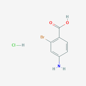 molecular formula C7H7BrClNO2 B3054690 4-Amino-2-bromobenzoic acid hydrochloride CAS No. 61566-59-4