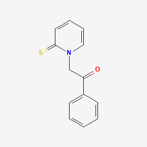 molecular formula C13H11NOS B3054706 1-phenyl-2-(2-thioxopyridin-1(2H)-yl)ethanone CAS No. 61657-02-1