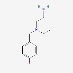 molecular formula C11H17FN2 B3054726 N1-ethyl-N1-(4-fluorobenzyl)ethane-1,2-diamine CAS No. 61694-94-8
