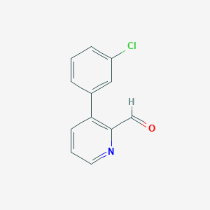 molecular formula C12H8ClNO B3054729 3-(3-Chlorophenyl)picolinaldehyde CAS No. 61704-35-6