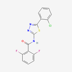 molecular formula C12H12O3 B3054753 N-[5-(2-chlorophenyl)-1,3,4-thiadiazol-2-yl]-2,6-difluorobenzamide CAS No. 6179-32-4