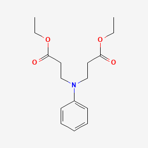 molecular formula C16H23NO4 B3054754 ethyl 3-(N-(3-ethoxy-3-oxopropyl)anilino)propanoate CAS No. 61793-99-5