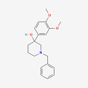 molecular formula C20H25NO3 B3054759 1-Benzyl-3-(3,4-dimethoxyphenyl)piperidin-3-ol CAS No. 61832-55-1