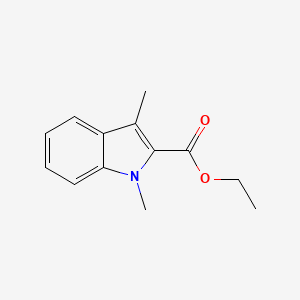 molecular formula C13H15NO2 B3054762 ethyl 1,3-dimethyl-1H-indole-2-carboxylate CAS No. 61838-90-2