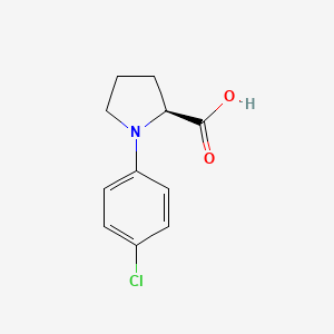 molecular formula C11H12ClNO2 B3054787 L-Proline, 1-(4-chlorophenyl)- CAS No. 61898-80-4
