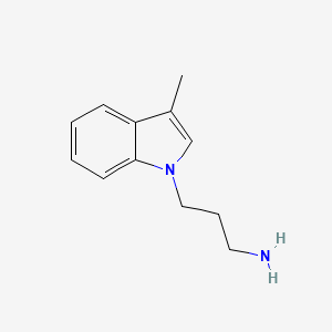molecular formula C12H16N2 B3054802 3-(3-Methyl-1H-indol-1-yl)propan-1-amine CAS No. 61985-39-5