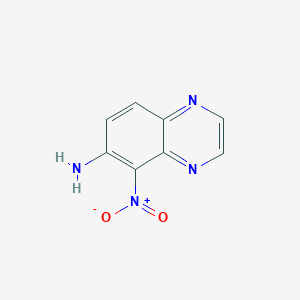 molecular formula C8H6N4O2 B3054828 5-nitroquinoxalin-6-amine CAS No. 62088-30-6