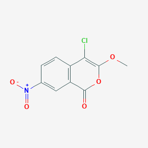 molecular formula C10H6ClNO5 B3054875 4-Chloro-3-methoxy-7-nitro-1H-isochromen-1-one CAS No. 62252-25-9