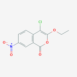 molecular formula C11H8ClNO5 B3054876 4-Chloro-3-ethoxy-7-nitro-1H-isochromen-1-one CAS No. 62252-29-3