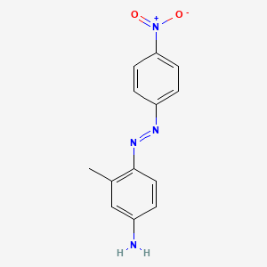 molecular formula C13H12N4O2 B3054891 3-Methyl-4-((4-nitrophenyl)azo)benzenamine CAS No. 62308-10-5