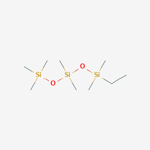 molecular formula C9H26O2Si3 B3054892 1-乙基-1,1,3,3,5,5,5-七甲基三硅氧烷 CAS No. 6231-64-7
