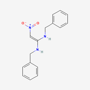 molecular formula C16H17N3O2 B3054906 Benzyl[1-(benzylamino)-2-nitroethenyl]amine CAS No. 62390-82-3