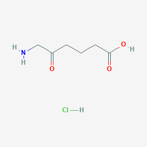 molecular formula C6H12ClNO3 B3054911 6-Amino-5-oxohexanoic acid hydrochloride CAS No. 62409-52-3