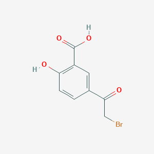 molecular formula C9H7BrO4 B3054912 5-(2-Bromoacetyl)-2-hydroxybenzoic acid CAS No. 62423-71-6