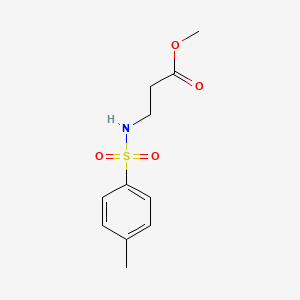 molecular formula C11H15NO4S B3054917 Methyl 3-[(4-methylphenyl)sulfonylamino]propanoate CAS No. 62456-75-1