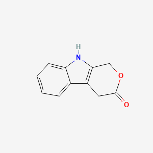 molecular formula C11H9NO2 B3054929 Pyrano[3,4-b]indol-3(1H)-one, 4,9-dihydro- CAS No. 6250-86-8