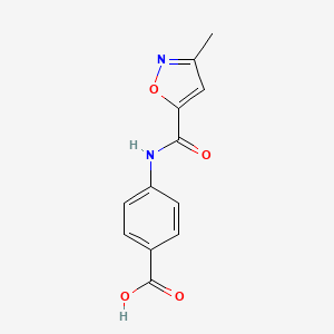 molecular formula C12H10N2O4 B3054939 4-[(3-Methyl-1,2-oxazole-5-carbonyl)amino]benzoic acid CAS No. 62536-28-1