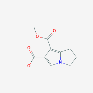 molecular formula C11H13NO4 B3054950 dimethyl 2,3-dihydro-1H-pyrrolizine-6,7-dicarboxylate CAS No. 62563-06-8