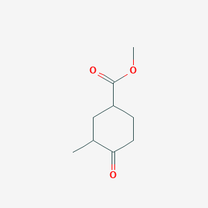 molecular formula C9H14O3 B3054969 Methyl 3-methyl-4-oxocyclohexanecarboxylate CAS No. 62617-92-9